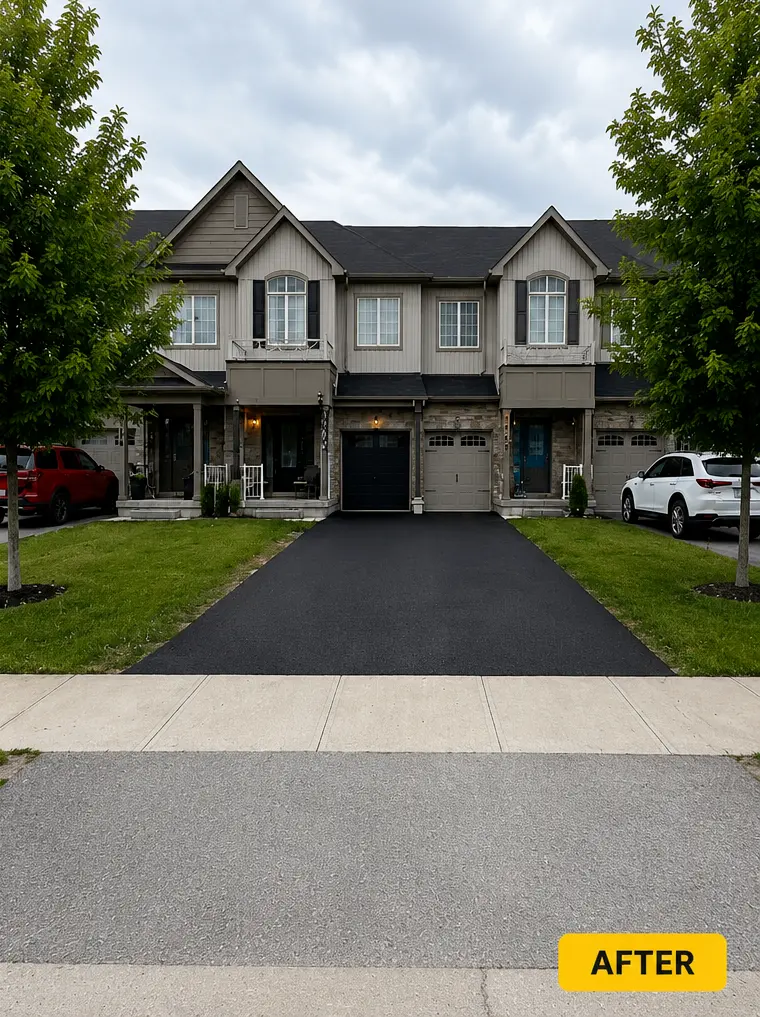 Driveway after sealing